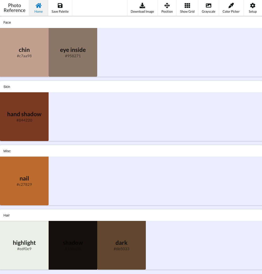 Color palette